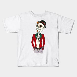 Hipster Skeleton. Kids T-Shirt